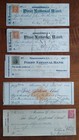  Lot Of 5 Old Bank Checks 1871-1900 First National Bank Of Morristown Nj   Used