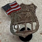Lot Of 3 Ny Police Fire Department Port Authority 911 Pins Flag Fdny New York