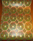 Vtg Christmas Gold Wreath Department Store Wrapping Paper Gift Wrap 2 Yards