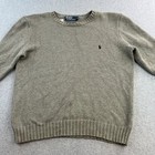 Polo Ralph Lauren Sweater Mens Medium Gray Knit Crewneck Pullover Cotton Classic
