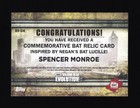 2017 Topps The Walking Dead Evolution Spencer Monroe Commemorative Bat Relic