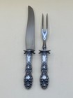 Antique Wallace Carving Set Knife And Fork Sterling Silver
