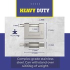 Magmaus   Rtl60 Heavy Duty Lock For Shipping Container - 60 Mm  Silver