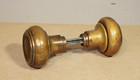 Antique Vintage Brass   Bronze Pair Of Door Knobs