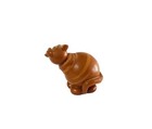Vintage Tiny Miniature Clay Fat Silly Funny Brown Striped Cat Figurine