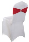 100 Apple Red Spandex Stretch Chair Sashes Bow With Slider Buckle Wedding Decor