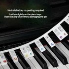 Color Piano Keyboard Letters Note Labels For Beginner 88pcs Removable Silicone