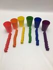 72 Rainbow Colored Counting Bears With Cup For Children Learning Education Toys
