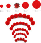 900 Pcs Pom Poms  Red Bulk Pom Poms Arts And Crafts  Soft And Fluffy Craft Pom