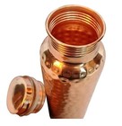 6 X Pure Copper Hammered Water Bottle Drinking Water Flask  For Health Benifits