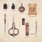 Vintage Embroidery Scissors Kit  Retro Sewing Kit With Scissors  Needle Case    