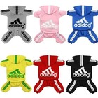 Adidog Pet Dog Warm Hoodie 4 legs Classic Jumpsuit Puppy Coat Sweatshirt Clothes