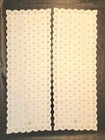 2 Vintage Off-white Embroidered Swiss Eyelet Dresser Table Runners 16  X 43 