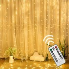 300 Led Curtain Fairy Lights Usb String Light With Remote Xmas Party Wedding Us