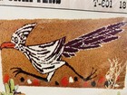 Vintage 70s Rc Rug Crafters Stamped Burlap Fabric Rug Making Pattern Roadrunner