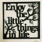 2 Rusty Metal Family Love Wall Mounted Art Sign Plaque Set Office Home Decor