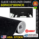 80 x60  Black Headliner Fabric Suede Pickup Truck Ceiling Liner Sag Upholstery