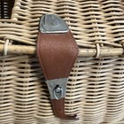 Vintage Wicker Creel With Leather   Metal Fish Latch Cabin Lodge Decor