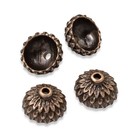 4 Antique Copper Acorn Bead Caps  Tierracast Design For Autumn And Fall Jewelry