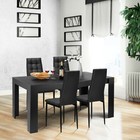 9pcs Dining Set Wood Table And 8 Fabric Chairs Home Kitchen Modern