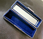 Vtg Lipstick Holder compact Mirror Artdeco Silver Tone Rhinestone High Heel Shoe