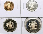 1971 Jamaica Lot Of Four Coins  1-10-20-25 Cents  proof  