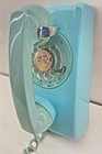 Vintage Western Electric Bell Aqua Turquoise 554 Wall Rotary Telephone