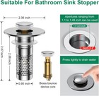 2-pack Bathroom Sink Stopper Hair Catcher Bathroom Pop Up Sink Drain Filter -us