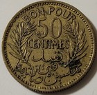 1945 Tunisia 50 Centimes Free Shipping