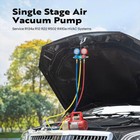 Ac Manifold Gauge Set Combo 3 5 Cfm 1 4hp Air Vacuum Pump Hvac   Thermometer