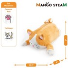 Mango Steam 13 5  Cute Sleepy Cat Plush Stuffed Animal  Brown