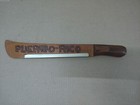 Vintage Puerto Rico Wooden Machete Letter Opener 18  Souvenir Carved Wood Knife