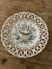 Vintage Hand Painted Portuguese Outeiro Agueda Ceramic Plate Bird Floral 11 