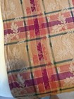 Vintage April Cornell Style Plaid Jacquard Cotton Tablecloth 8 Napkins Fall Set