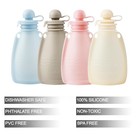 Reusable Silicone Baby Food Pouches 4 Pack Squeeze Pouches Toddler Kids Bpa-free