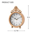 Vintage Gold Table Clock  Desk And Shelf Mantel Clock  French Rustic Antique    