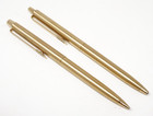 Vtg Paper Mate Pen   Pencil Set 1970   s Gold Tone Double Heart Working