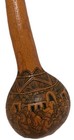 Vtg Peru Etched Carved Tribal Native Design Dried Gourd Signed Freddy Medina
