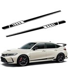 Car Side Body Decals  4 52  X 88 58  Long Stripes Stickers  Waterproof Black
