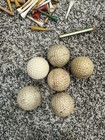 Vintage Set Of 1950s Spalding Golf Clubs bag covers balls