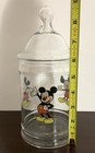 Vintage Disney Glass Candy Jar With Lid Mickey Mouse 6 