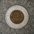 1935 Lincoln Wheat Penny Encased Token Woodmen Of The World Omaha Neb Omaha Ne