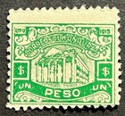 Travelstamps  1915 Honduras Stamps Scott  181 Mi 155 - 1 Peso - Mint Mogh