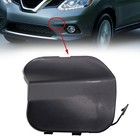 Black Left Driver Side Front Bumper Tow Hook Cover Towing Eye Cap Compatible Wit