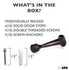 10 Pack Of Door Stops Oil Rubbed Bronze - 3 1 4 Inch Heavy Duty Door Stop