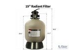 Rx Clear Radiant 19  Above Ground Swimming Pool Sand Filter System W  1 Hp Pump