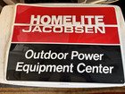 Vintage 1970 s Homelite Outdoor Power Equipment Chainsaw 24  Embossed Metal Sign