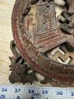 Antique Asian Chinese Carved Wood Buddha Medallion Panal