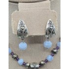 Necklace Earring Set Carolyn Pollack Sincerely Southwest 925 Blue Lace Agate