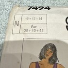 Vintage  7494 Simplicity Sz 10-12-14 Sewing Pattern Misses 1980s Summer Dresses